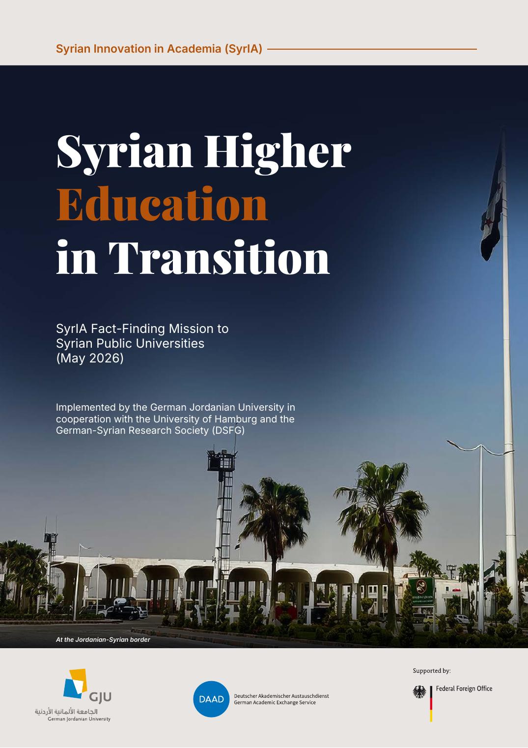 Cover of the booklet Syrian Higher Education in Transition