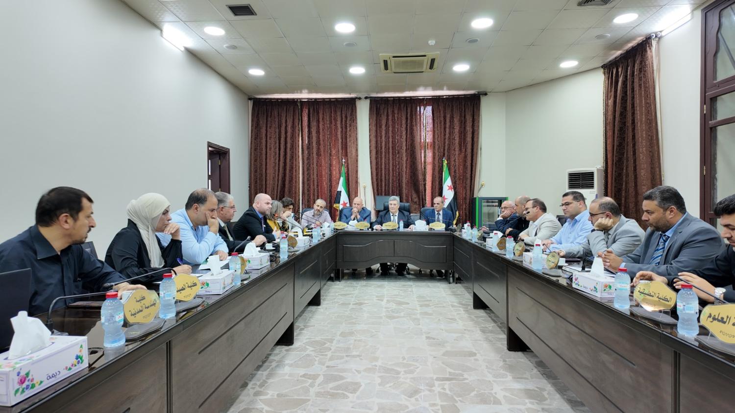 Working meeting at Hama University
