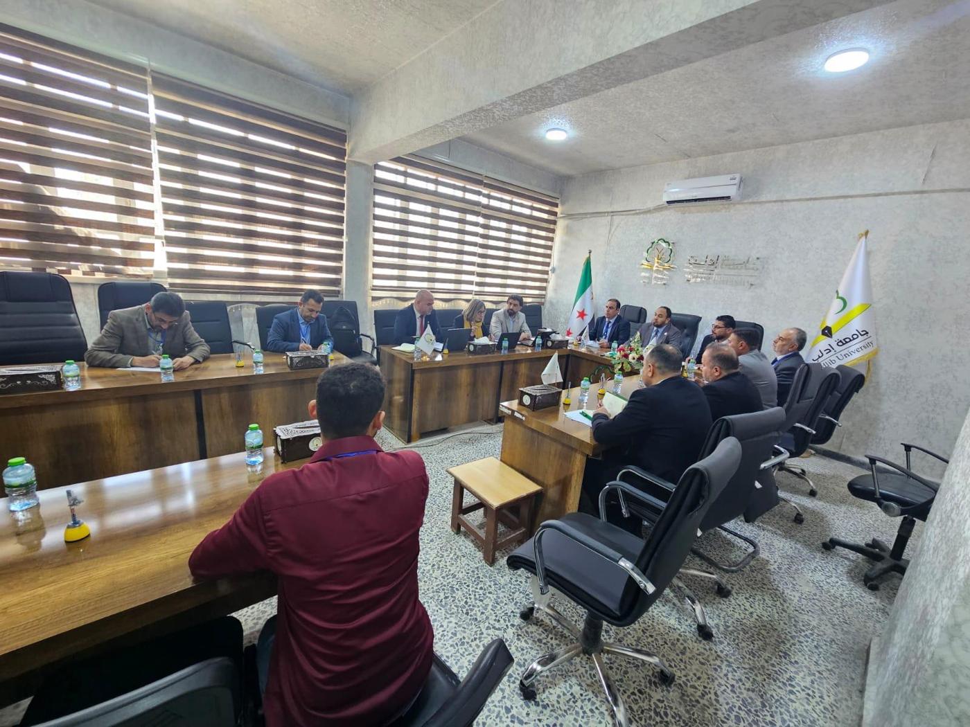 Discussion with university representatives during the mission