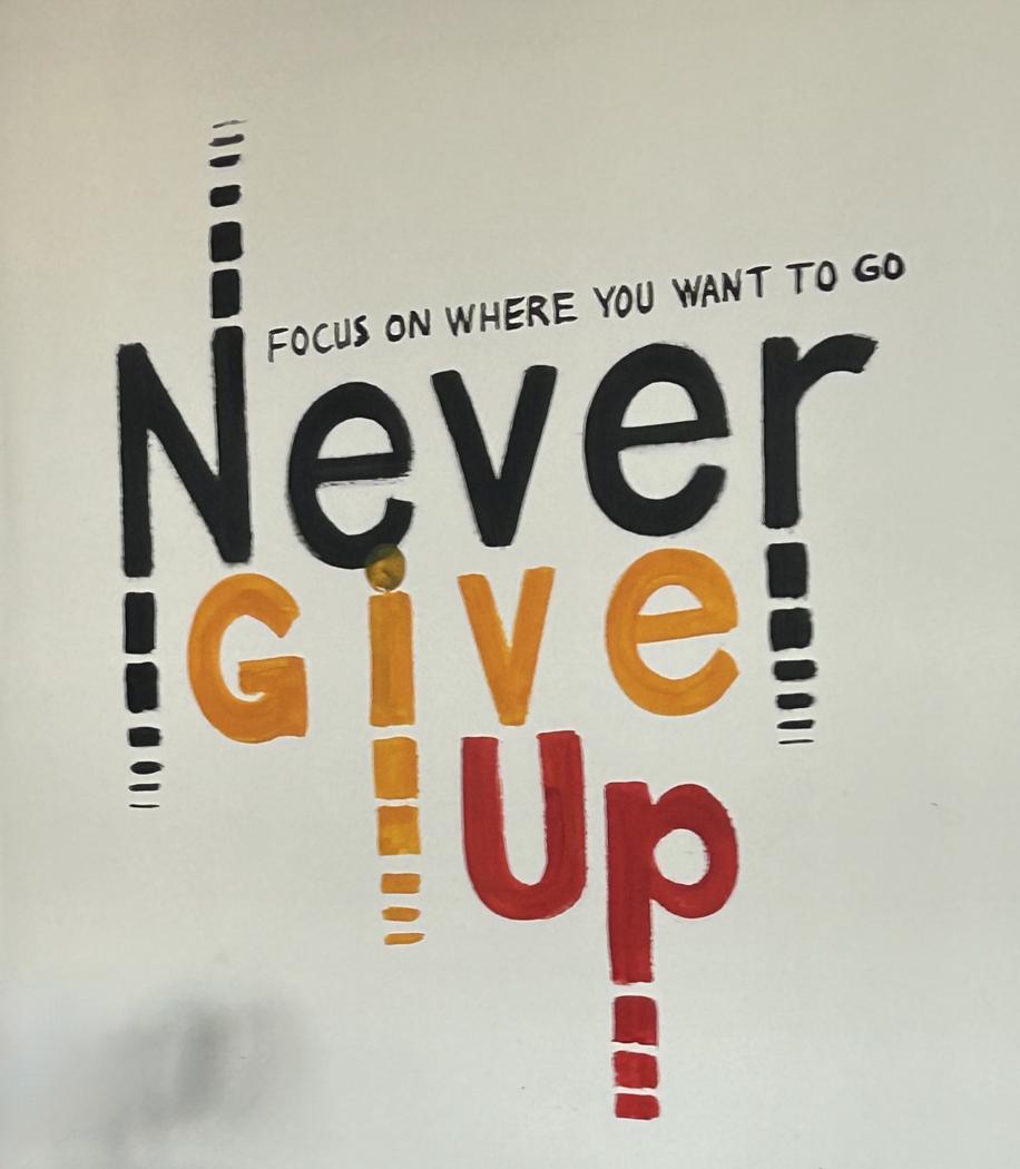 “Never Give Up” artwork observed during the mission